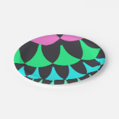 Hellblaue und grüne Skala Pappteller (Schrägansicht)