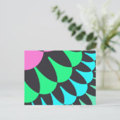 Hellblaue und grüne Skala Postkarte (Stehend Vorderseite)