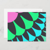 Hellblaue und grüne Skala Postkarte (Vorne/Hinten)