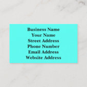 Hellblaue und grüne Skala Visitenkarte (Rückseite)