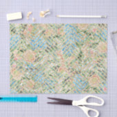 Hellblaue und rosa Blume Seidenpapier (Handwerk)