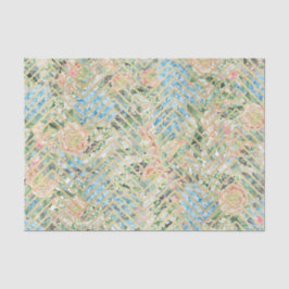 Hellblaue und rosa Blume Seidenpapier