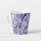 Hellblaue und rosa Hydrangea Latte-Tasse Milchtasse (Linke Ecke)
