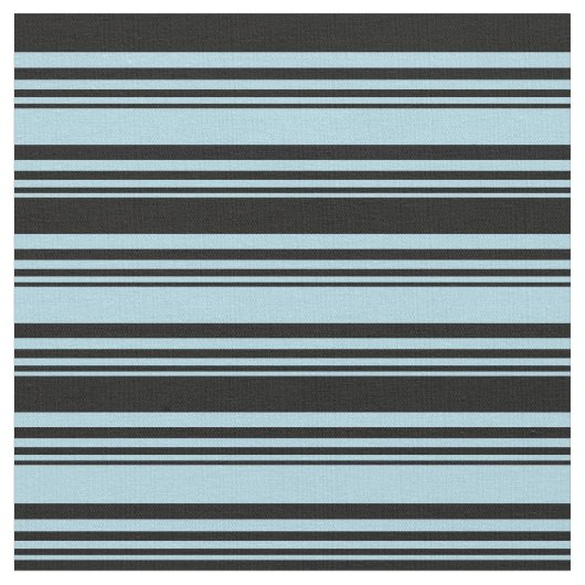 Hellblaue und schwarze farbige Linien Stoff (Nahaufnahme)