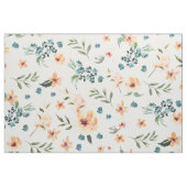 Hellblaue und weiche gelbe Blütenmuster Stoff (Fat Quarter (45,7 x 55,9 cm))
