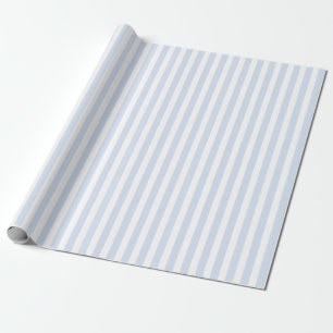 Hellblaue und weiße Bonbonstreifen Geschenkpapier