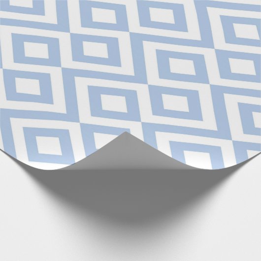 Hellblaue und weiße Mander-Geschenkpackung Geschenkpapier (Ecke)