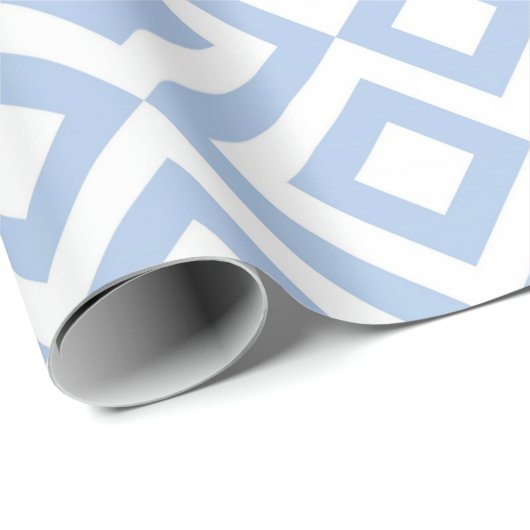 Hellblaue und weiße Mander-Geschenkpackung Geschenkpapier (Rolleneckpunkt)