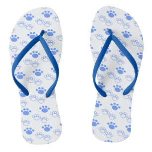 Hellblaue und weiße Pfoten-Flip-Flops Badesandalen