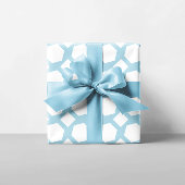 Hellblaue und weiße Polygone Geschenkpapier