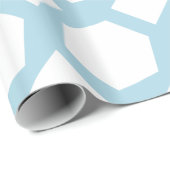 Hellblaue und weiße Polygone Geschenkpapier (Rolleneckpunkt)