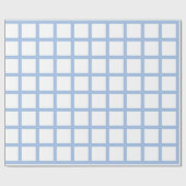 Hellblaue und weiße Quadrat-Packpapier Geschenkpapier (Flach)