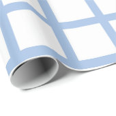 Hellblaue und weiße Quadrat-Packpapier Geschenkpapier (Rolleneckpunkt)