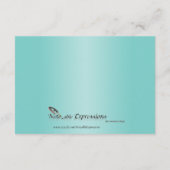 Hellblaue und weiße Schneeflocken-Hochzeitsrichtun Begleitkarte (Rückseite)