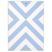 Hellblaue und weiße Sparren Klemmbrett (Rückseite)