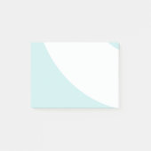 Hellblaue und weiße Wirbel Post-it Klebezettel (Vorderseite)