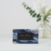 hellblaue Visitenkarte (Stehend Vorderseite)