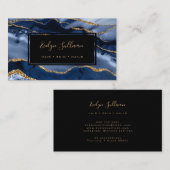 hellblaue Visitenkarte (Vorne/Hinten)