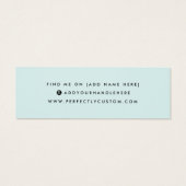 Hellblaue Visitenkarte für soziale Medien (Rückseite)