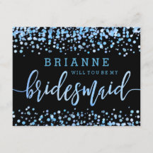 Hellblaue Wasserfarbe wirst du meine Bridesmaid se