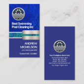 Hellblaue Wasserspiegel Silberpumpenfilter Visitenkarte (Vorne/Hinten)