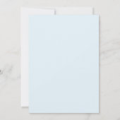 Hellblaue weiche Sukkulenten-Hochzeit Einladung (Rückseite)