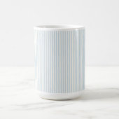 Hellblaue weiße Streifen Kaffeetasse (Mittel)