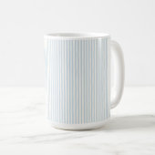 Hellblaue weiße Streifen Kaffeetasse (VorderseiteRechts)