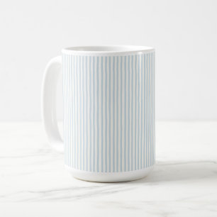 Hellblaue weiße Streifen   Kaffeetasse