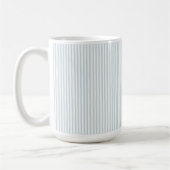 Hellblaue weiße Streifen Kaffeetasse (Links)
