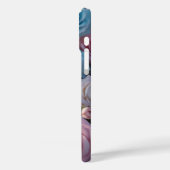 Hellblaue, weiße und rosa Rosen Case-Mate iPhone Hülle (Rückseite / Links)