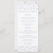 Hellblaue Wildblume rustikale Hochzeitskarten (Rückseite)