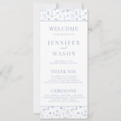 Hellblaue Wildblume rustikale Hochzeitskarten (Vorderseite)