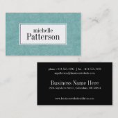 Hellblaue Wildleder sehen moderne Visitenkarten au Visitenkarte (Vorne/Hinten)