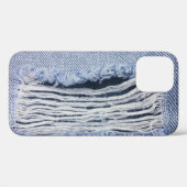 Hellblaue zerrissene Jeans-Textur Case-Mate iPhone Hülle (Rückseite (Horizontal))