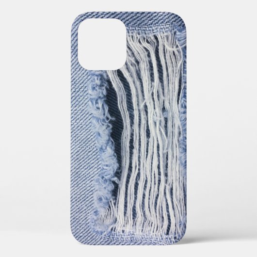 Hellblaue zerrissene Jeans-Textur Case-Mate iPhone Hülle (Rückseite)