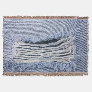 Hellblaue zerrissene Jeans-Textur Decke
