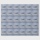 Hellblaue zerrissene Jeans-Textur Geschenkpapier (Flach)