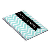 Hellblaue Zickzack Dinge zu tun Notizblock (Rechte Seite)