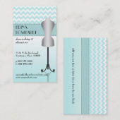 Hellblaue Zickzack Kleiderform Visitenkarte (Vorne/Hinten)