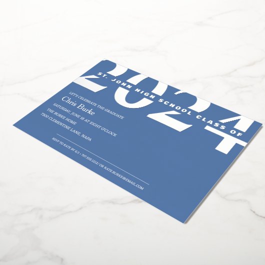 Hellblauer Abschluss - Einladung der Silberfolie (Gedreht)