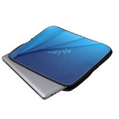 Hellblauer Abstrakter Hintergrund und Anpassung Laptopschutzhülle (Vorne Knopf)