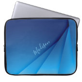 Hellblauer Abstrakter Hintergrund und Anpassung Laptopschutzhülle (Vorderseite)