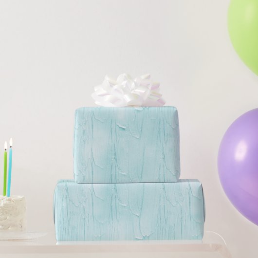 Hellblauer Aqua-Frosting-Geburtstag Geschenkpapier (Partygeschenke)