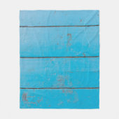 Hellblauer Aquamarine Vintages Holzstaub Fleecedecke (Vorderseite)