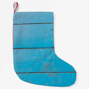 Hellblauer Aquamarine Vintages Holzstaub Kleiner Weihnachtsstrumpf