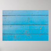 Hellblauer Aquamarine Vintages Holzstaub Poster (Vorne)