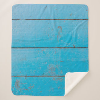Hellblauer Aquamarine Vintages Holzstaub Sherpadecke