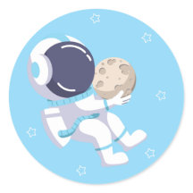 Hellblauer Astronaut -