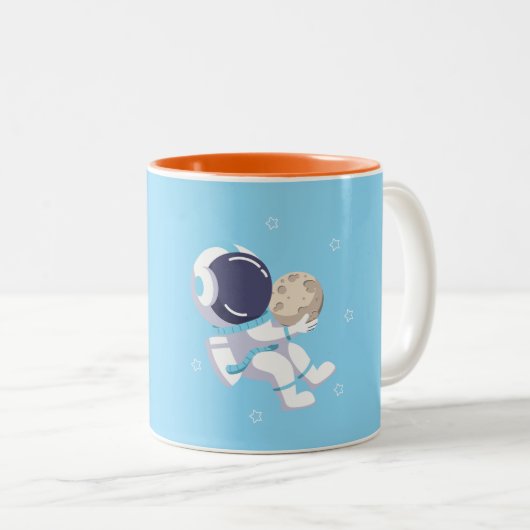 Hellblauer Astronaut - Tasse (VorderseiteRechts)